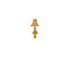 22K Yellow Gold & CZ Stud Earrings (1.4gm)
