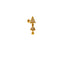 22K Yellow Gold & CZ Stud Earrings (1.4gm)