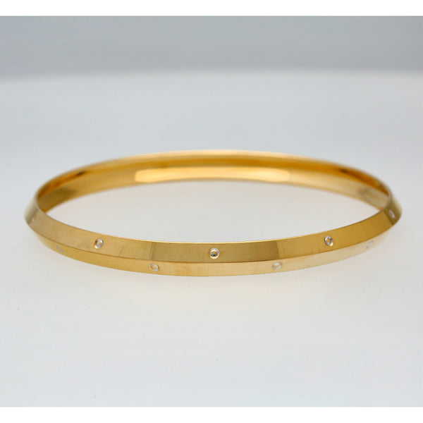 22K Yellow Gold Kada Bangle (24.7gm) | Embrace timeless elegance with this 22k gold men's kada bangle by Virani Jewelers. Crafted with c...