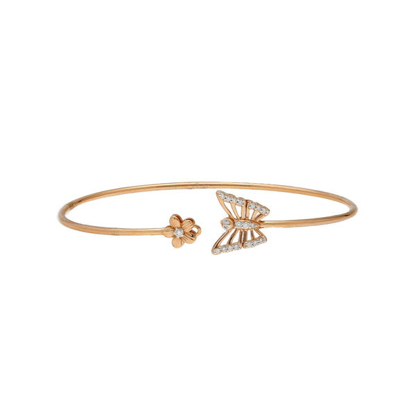 18K Rose Gold & 0.1 Carat Diamond Bangle (4gm) | 




Add a touch of sparkle to your wrist with this 18k rose gold and diamond butterfly bracelet ...
