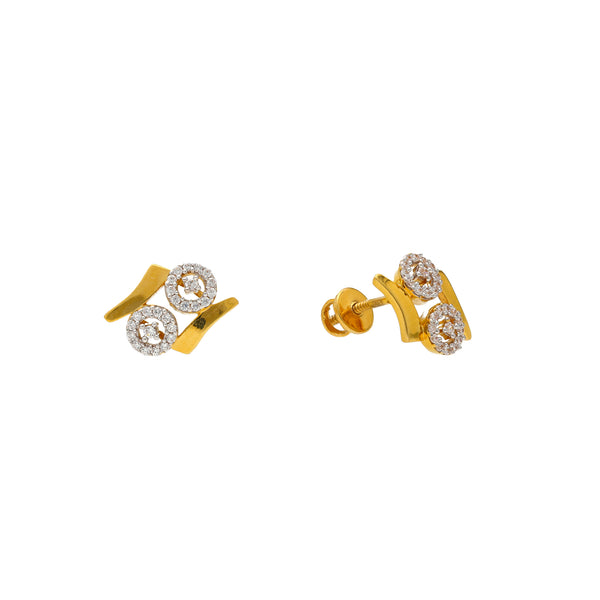 22K Yellow Gold & CZ Stud Earrings (3.5gm) | 



Make a statement of elegance with this pair of 22k gold and cubic zirconia stud earrings by V...