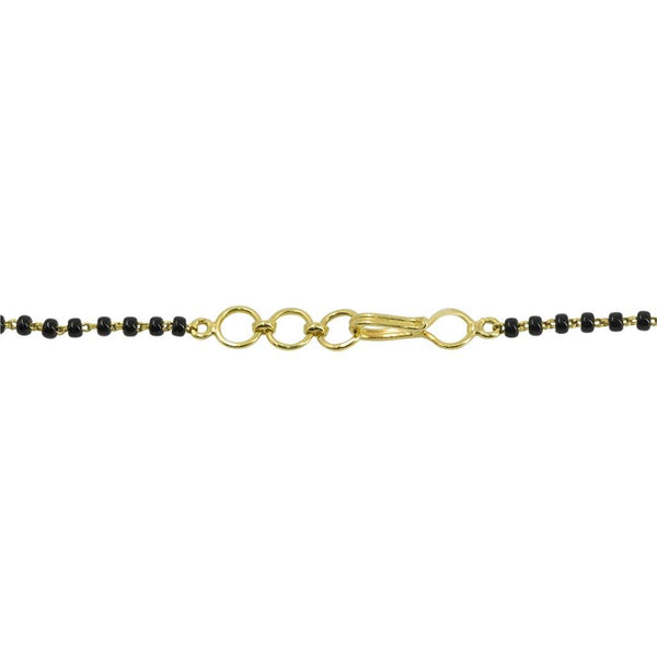 18K Yellow Gold Diamond Mangalsutra Chain W/ 0.74ct VS Diamonds & Asymmetric Open Pendant - Virani Jewelers | This is an 18K yellow gold mangalsutra chain with a wide asymmetric pendant. The beautiful pendan...