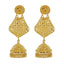 22K Yellow Gold Choker Set W/ Asymmetric Gold Ball Design & Jhumki Earrings - Virani Jewelers