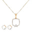 18K Yellow & White Gold Diamond Pendant Set (8.9gm)