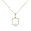 18K Yellow & White Gold Diamond Pendant Set (8.9gm)