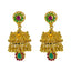 A close-up image of the matching 22K gold earrings from Virani Jewelers.