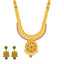 An image of a beautiful gold necklace set from Virani Jewelers.