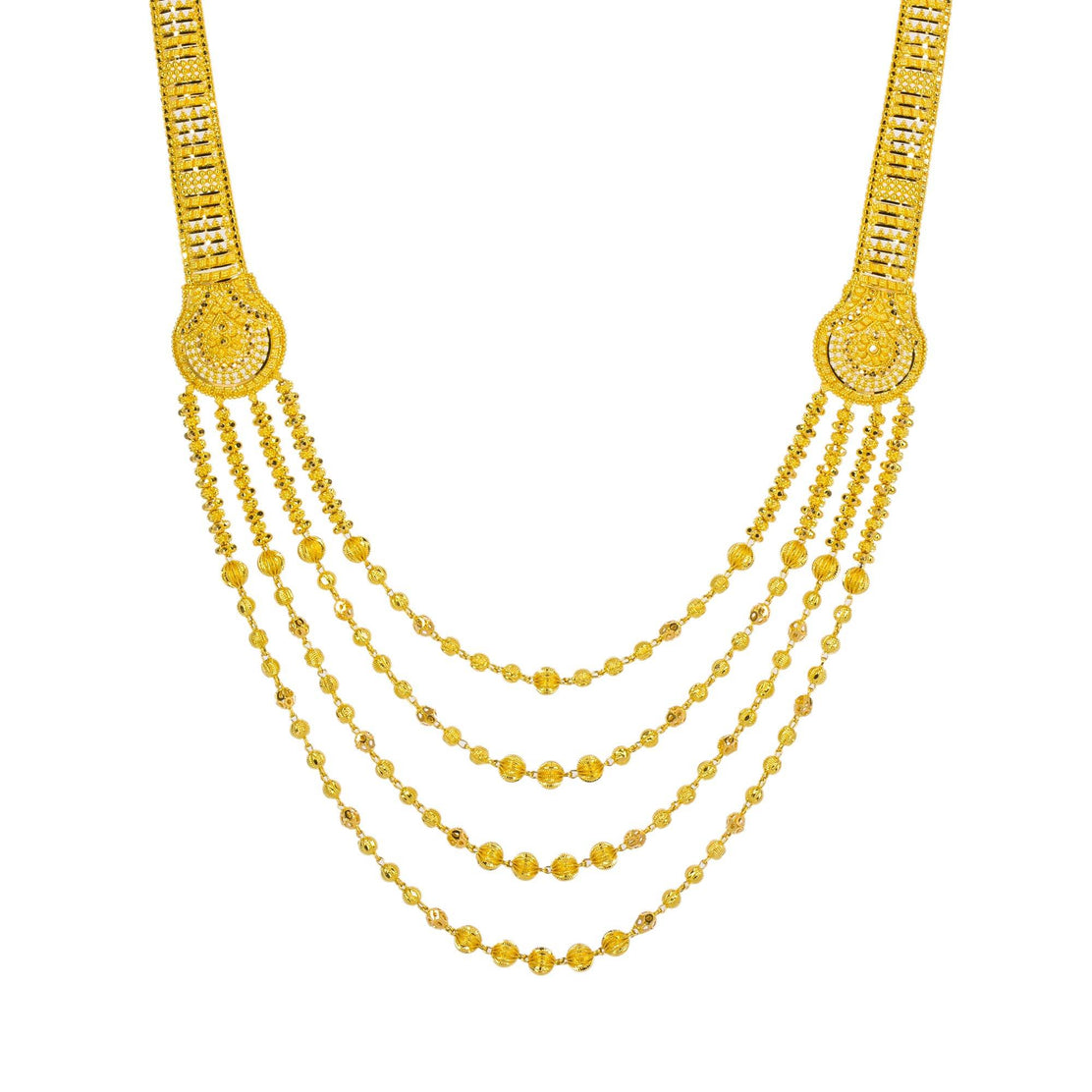 22K Gold Antique Necklace Sets -Indian Gold Jewelry -Buy Online-hanic.com.vn