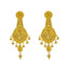 A close-up image of the Indian gold earrings from Virani Jewelers.