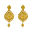 An image of the unique design on the 22K gold earrings from Virani Jewelers.