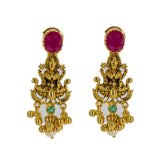 An image of the front of a pair of 22K gold earrings from Virani Jewelers | Accessorize with ornate 22K yellow antique gold jewelry from Virani Jewelers! 

Elegant necklace ...