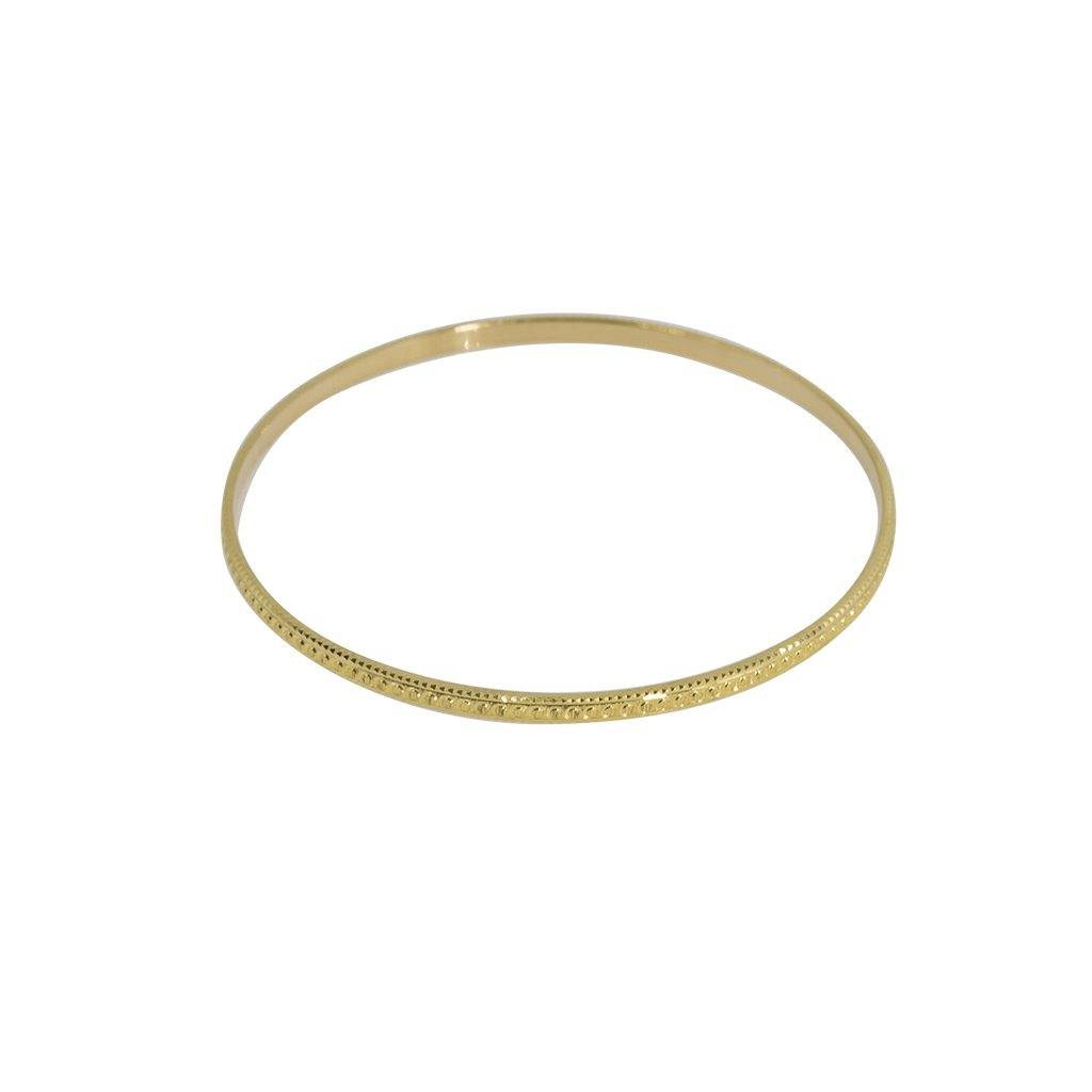 22K Yellow Gold Bangles, Set of 6 W/ Thin Lightly Textured Frame, Size 2.1 - Virani Jewelers |  22K Yellow Gold Bangles, Set of 6 W/ Thin Lightly Textured Frame, Size 2.1 for women. Create an ...