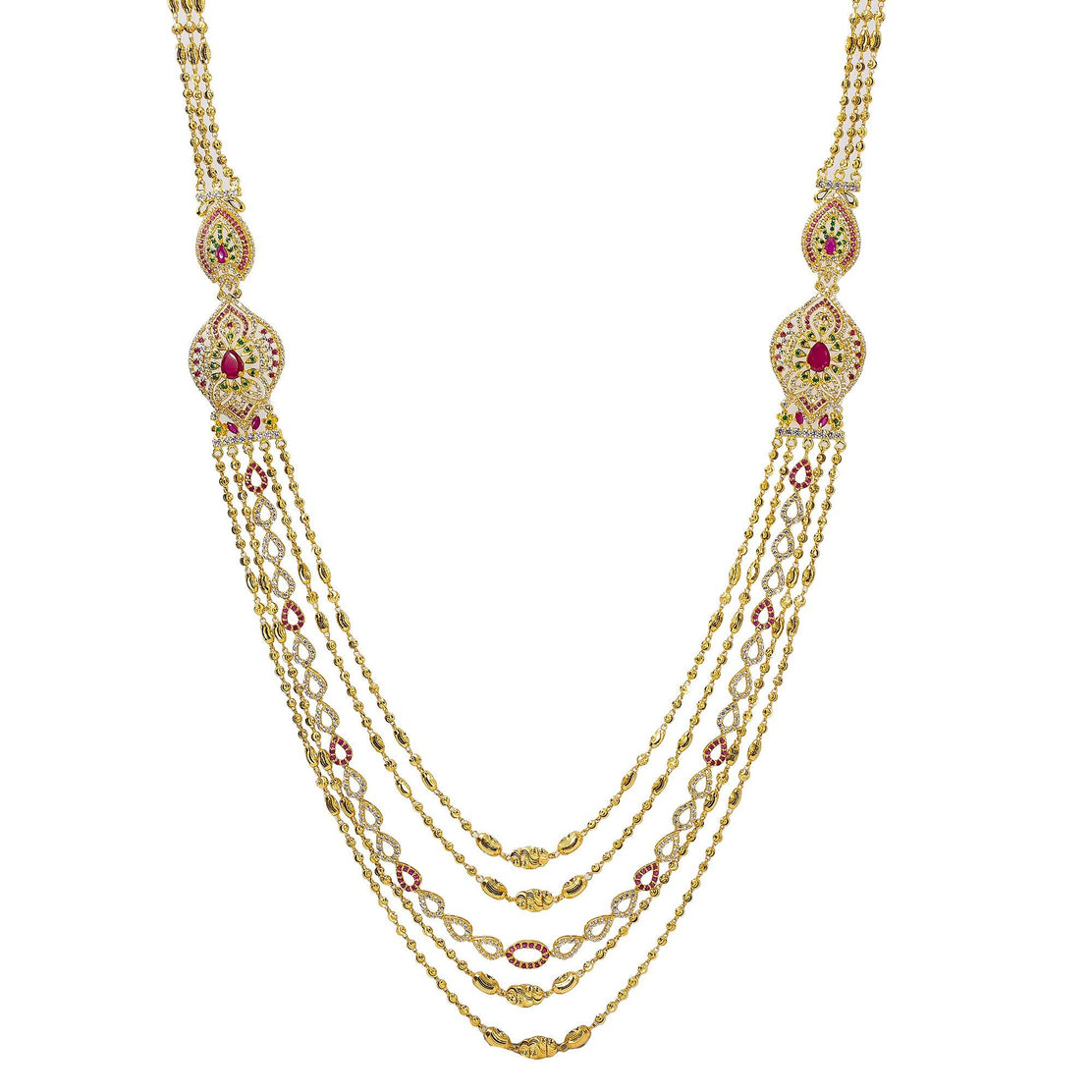 Gold chain with side pendant with price discount