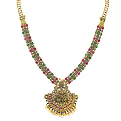 An image of an elegant gold Indian necklace from Virani Jewelers