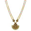 An image of a beautiful temple necklace with 22K antique yellow gold crafted by Virani Jewelers