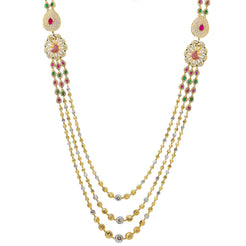 An image of a gorgeous multi-stranded gold necklace from Virani Jewelers