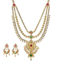 An image of an Indian jewelry set from Virani Jewelers