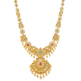 22K Yellow Gold & Multi-Stone Long Temple Necklace (86.4) | 


This wonderful gold temple jewelry necklace features a lush assortment of colorful stones and ...
