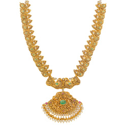 22K Yellow Gold & Multi-Stone Layered Necklace (142.5gm)