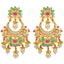22K Yellow Gold & Gemstone Chandbali Earrings (22.6gm)