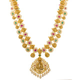 22K Yellow Gold, Gem, CZ, and Pearl Temple Necklace Set (133.3gm) | 


Our collection of 22k gold temple jewelry includes a beautiful selection of gold necklace and ...