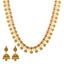 22K Yellow Gold, Gem, CZ, and Pearl Temple Necklace Set (108.2gm)