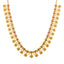 22K Yellow Gold, Gem, CZ, and Pearl Temple Necklace Set (108.2gm)