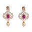 18K Rose Gold NecklaceSet w/ 2.93ct Diamonds, Pearls, & Gems(33.5gm)