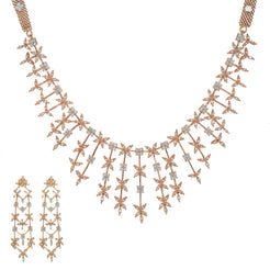 18K Rose Gold Necklace w/ 3.26ct Diamonds (38.2gm)