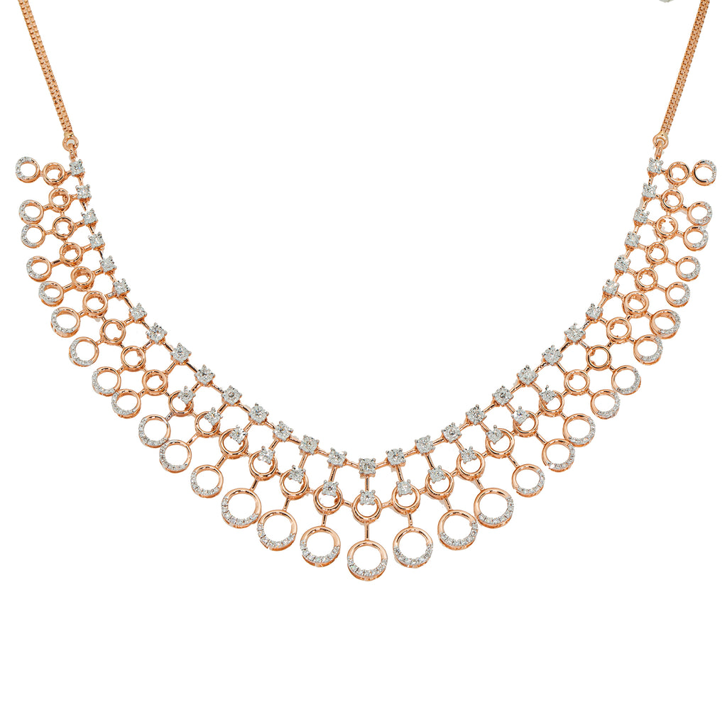 18K Rose Gold Necklace w/ 1.48ct Diamonds (28.2gm) | 


The gleaming 18k rose gold and diamond necklace has a sophisticated and romantic look that is ...