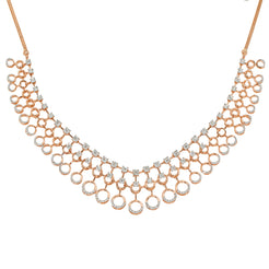 18K Rose Gold Necklace w/ 1.48ct Diamonds (28.2gm)