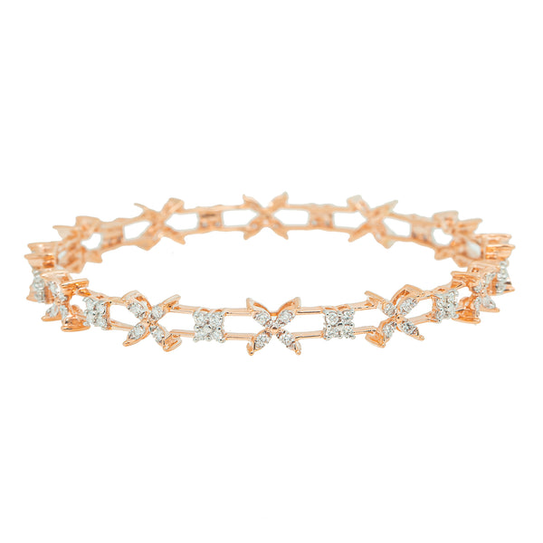 18K Rose Gold Bangle w/ 1.43ct Diamonds (12.5gm) | 


The lush design of this 18k rose gold necklace is encrusted with shining diamonds. The ruby ce...