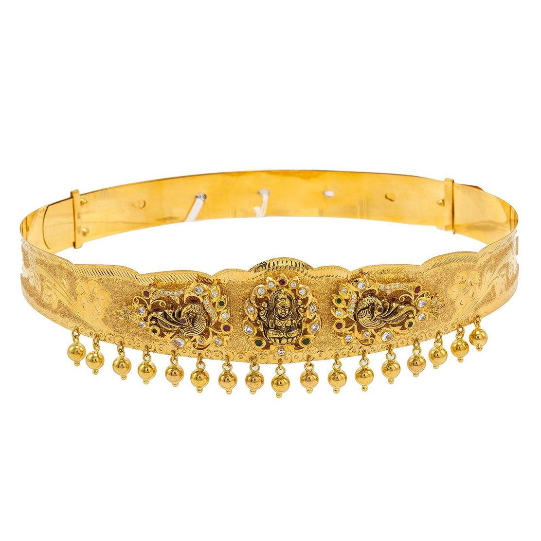 22K Gold Lakshmi Waist Belt - Size 32 with Antique Finish – Virani Jewelers