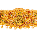 22K Yellow Gold Laxmi Vaddanam Belt (196.1gm) | 
This luxurious vaddanam belt has a detailed depiction of Goddess Laxmi encrusted with the finest...