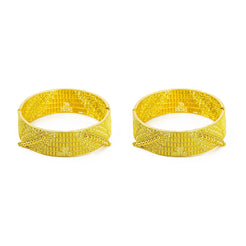 22K Yellow Gold 2 Piece Bangles W/ Screw - Virani Jewelers