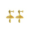 22K Yellow Gold Necklace & Jhumki Earrings Set W/ CZ, Ruby, Emerald, Ornate Laxmi Pendant & Floral Accent Chain - Virani Jewelers