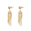 22K Multi Tone Gold Necklace & Earrings Set W/ Pearls, Multi Beaded Strands & Rain Chandelier Earrings - Virani Jewelers
