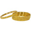 22K Yellow Gold Bangles Set of 4 W/ Beaded Filigree, 41.4 gm - Virani Jewelers