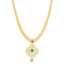 22K Yellow Gold, Emerald, & CZ Necklace (104.3gm)