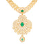 22K Yellow Gold, Emerald, & CZ Necklace (104.3gm)