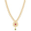 22K Yellow Gold, Gemstone, & CZ Necklace (96.2gm)
