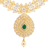 22K Yellow Gold, Emerald, Pearl & CZ Necklace (78.3gm) | 


Adorn yourself with the finest jewels from Virani Jewelers. The lavish arrangement of emerald,...
