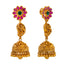 22K Yellow Gold, Emerald & Ruby Temple Jewelry Set (109.2gm)