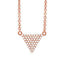 0.13ct 14k Rose Gold Diamond Pave Triangle Necklace - Virani Jewelers