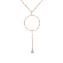 0.07ct 14k Rose Gold Diamond Pendant - Virani Jewelers
