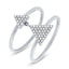 0.17ct 14k White Gold Diamond Pave Triangle Ring - Virani Jewelers