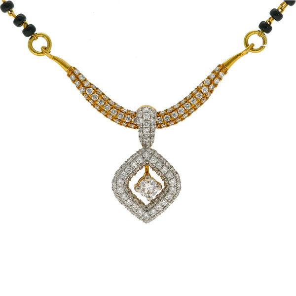 18K Multi-Tone Gold & Diamond Pendant Mangalsutra Necklace - Virani Jewelers | 
The 18K Multi-Tone Gold & Diamond Pendant Mangalsutra Necklace is one that any new bride wou...