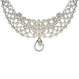 18K White Gold & Diamond Oishi Mangalsutra Necklace - Virani Jewelers | Symbolize your new union with this beautiful mangalsutra necklace! The modern design and elegant ...