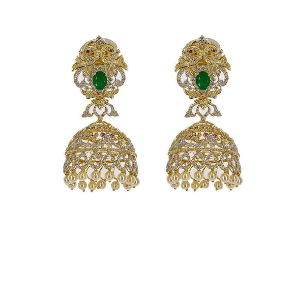 18K Yellow Gold Diamond Necklace & Earrings Set W/ 24.19ct VVS Diamonds, Rubies, Emeralds & Pearls - Virani Jewelers | 18K Yellow Gold Diamond Necklace & Earrings Set W/ 24.19ct VVS Diamonds, Rubies, Emeralds &am...