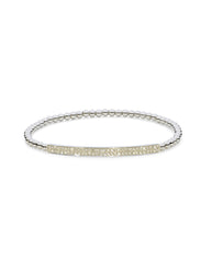 18K Yellow Gold Diamond Bangle W/ 0.59ct Diamonds & Stretchable Band - Virani Jewelers